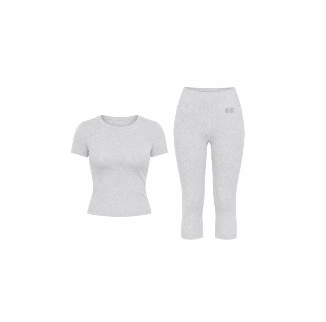 Cloud Gray Capri Set